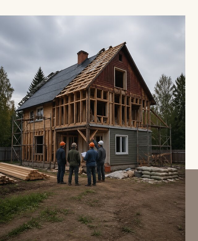 Реконструкция дачного дома в Кунгуре под ключ с проектом