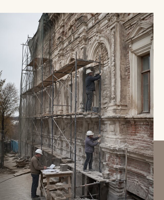 Реставрация объектов культурного наследия под ключ в Кунгуре